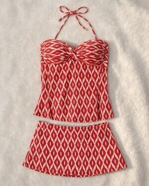 Robin Piccone Set Size S Top And M Skirt Red Ikat Halter  Tankini  Boho